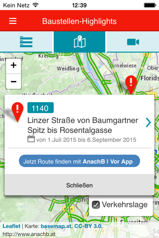 Baustellen Wien, die Baustellen App der Stadt Wien screenshot 3
