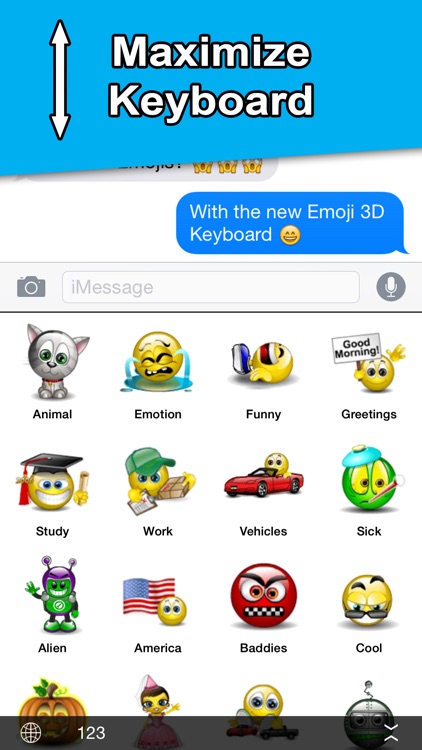 Animated 3D Emoji - Keyboard
