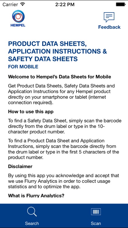 Hempel Datasheets