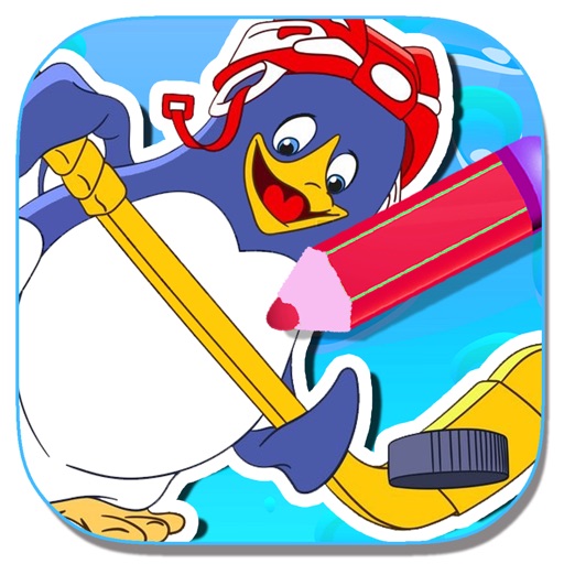 Super Penguin Game For Coloring Page Version