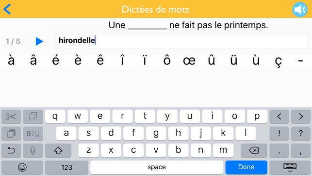 Dictée de mots CM1