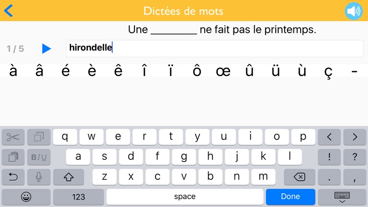 Dictée de mots CM1