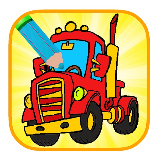 Monster Tractor Version Coloring Page Game Kids iOS App