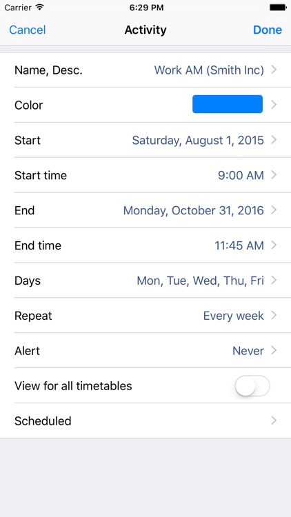 TimeTables & Calendars screenshot-4