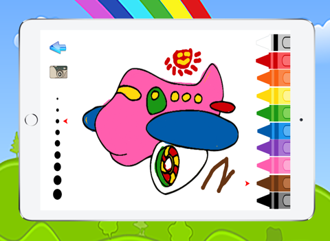 Painting Games for Kids - Aeroplane Coloring Pages Entertainment
