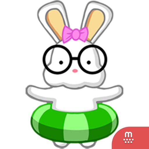 Nerdy Bunny 2 stickers by CandyA$ for iMessage icon