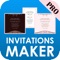 Invitations Maker Pro for iPhone and iPad and iPad is the perfect design application for making and sending invitations and flyers
