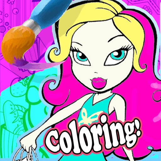 Fashiongirl coloring for Pop Dolls free to kids iOS App