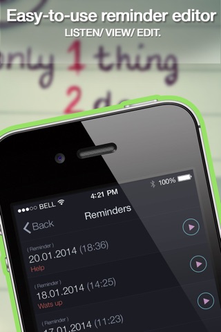 Voice Remindеrs Free - Dictate notes, create your calendar notifications, memos, custom alerts screenshot 4