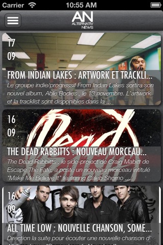 Alternativ News : l'actualité de la scène Alternative, Emo, Punk screenshot 2