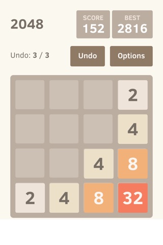 2048 with Undo screenshot 2