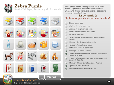 The Zebra Puzzle HD Free screenshot 2