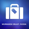 Murmansk Oblast, Russia Offline Vector Map