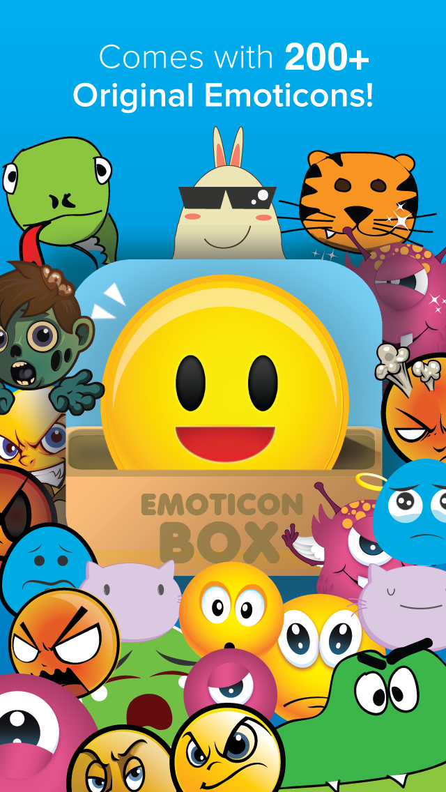 Emoticon and Emoji Box for iPhone -Save Emoticons,emoji,pic and images for Sending Message! 200 FREE emoticons and emojis -のおすすめ画像1