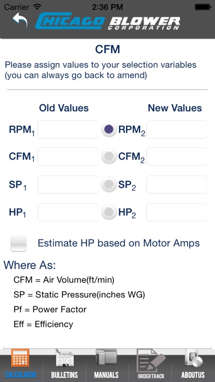 Chicago Blower Fan Engineering Calculator