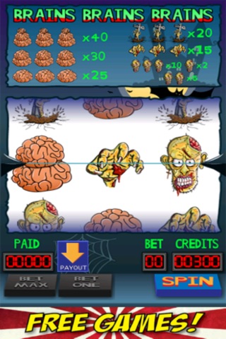 Brains Brains Brains Zombie Casino Slot Machine Pro screenshot 2