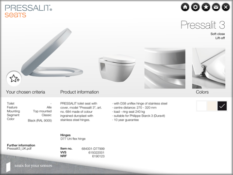 Pressalit Seats screenshot 4