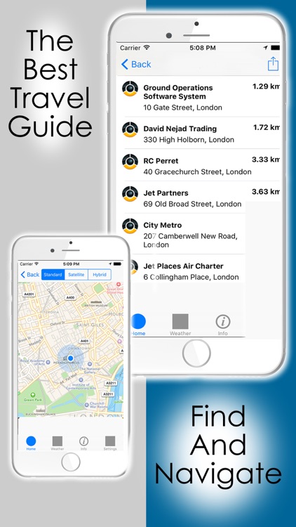 Find what's near me - Nearby places finder with navigation maps (tourist guide for poi , restaurants and hotels)