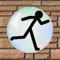 Stickman is running on the road, but there are lots of bubbles on the road