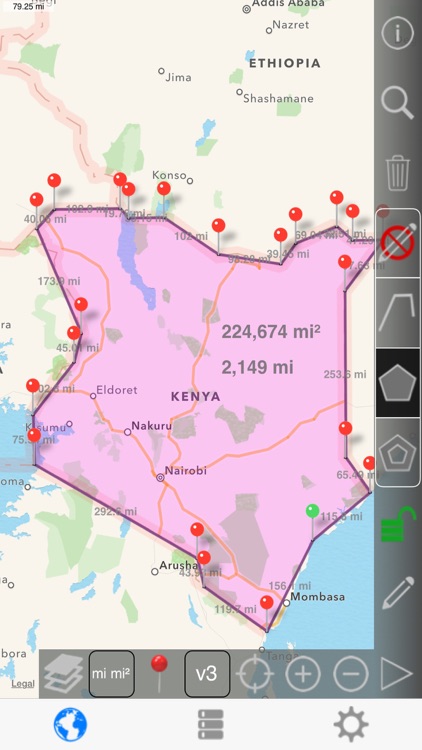 Distance and Area Measure