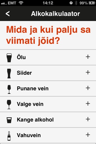 Alkokalkulaator screenshot 3