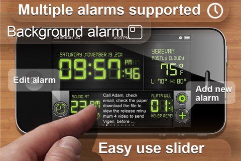 Cool Alarm Clock & Day Reminder Free screenshot 2