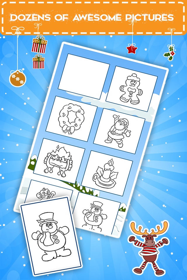 Winter coloring book for toddlers: Kids drawing, painting and doodling games for children screenshot 4