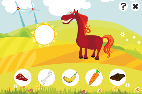 Animated Kids Game To Learn About Good Nutrition: Feed the Happy Farm Animals, Free & Funny Education screenshot 3