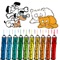 Cat and Dog Coloring Book Kid