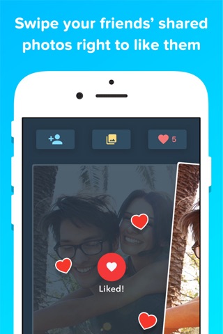 TopFriends - Swipe to share photos to your best friends screenshot 2