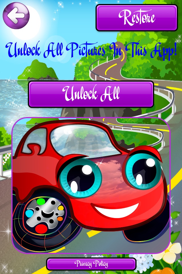 Coloring Pages for Boys with Cars 2 - Games & Pictures for Kids & Grown Ups screenshot 4