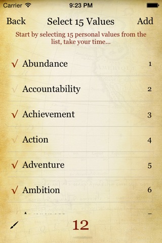 Personal Values And Goals screenshot 2