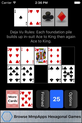 Deja Vu Busy Aces Solitaire screenshot 3