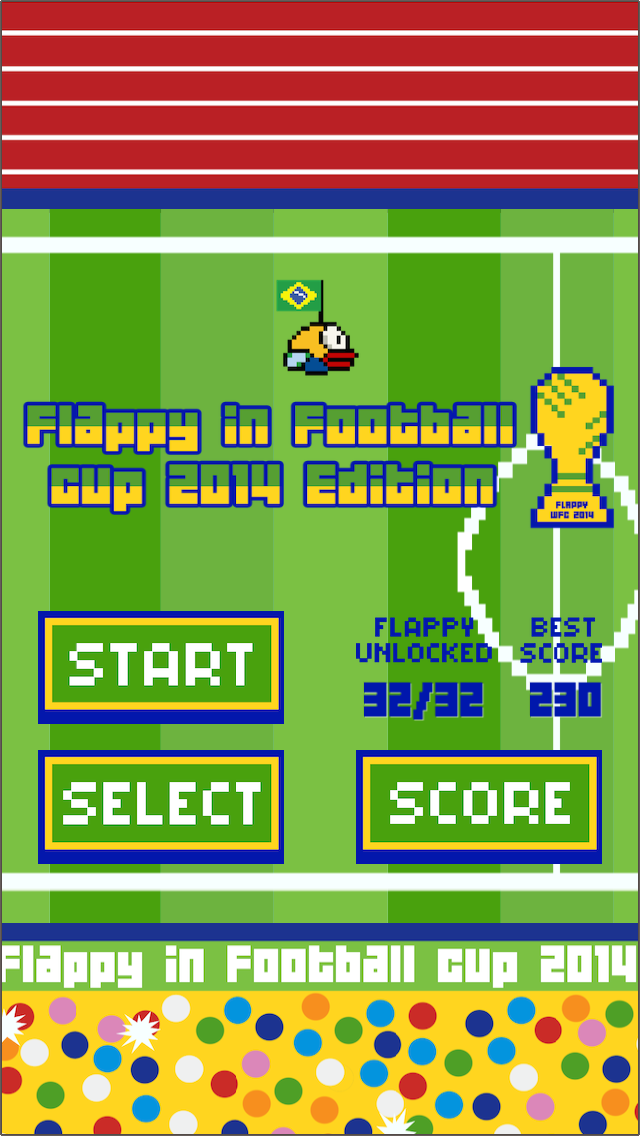 Flappy in Football cup 2014 Editionのおすすめ画像1