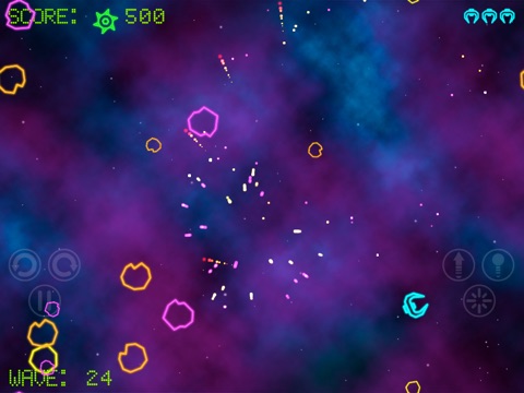 Neon-Asteroid Blaster! FREE screenshot 4