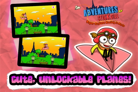 Stick Girl Adventures - Paper Airplane Racing in Paris screenshot 2