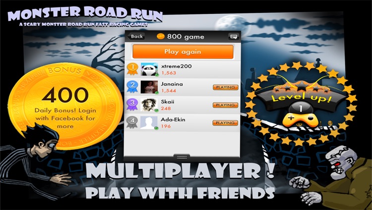 A Scary Monster Road Run Free Fast Racing Games HD screenshot-4