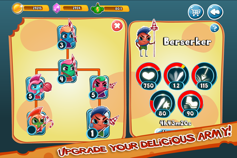 Food Battles HD - Addicting Real Time Strategy War Game screenshot 4