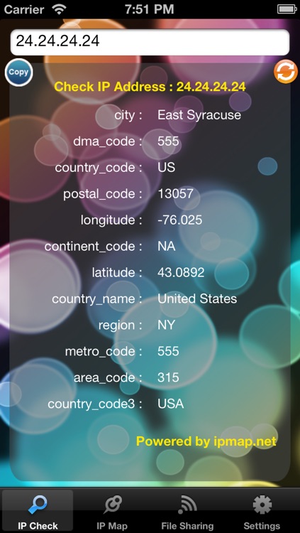 IPMap - IP Address Lookup Details & HTTP Wireless File Sharing