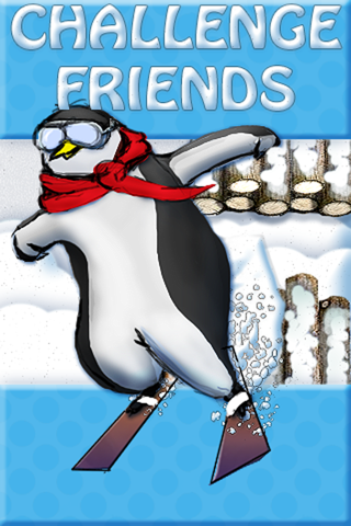 Penguin Ski Race Top Free Game - Easy Kids Snow Racing screenshot 2