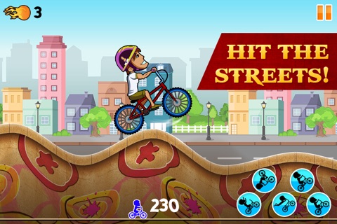 Street BMX Bike Race – Fun Town Hill Crossing Rider (HD) screenshot 2