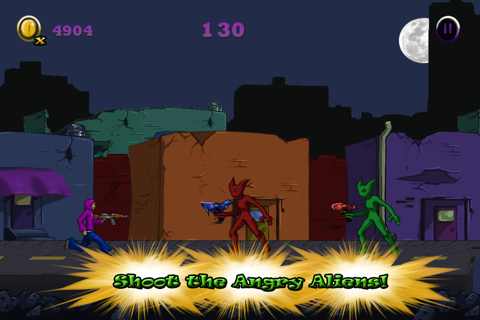 Gangsters vs Aliens - Free Cool Shooting Runner Game screenshot 2
