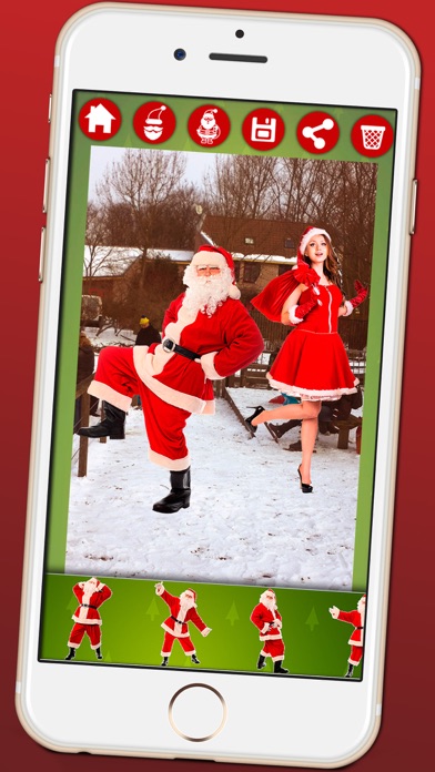 クリスマスサンタユアセルフ クリスマスフォトエディタは サンタクロースとのコラージュを作ります Iphoneアプリランキング