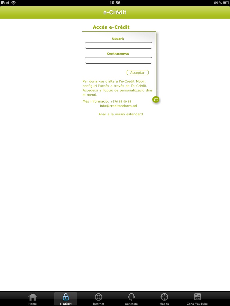 Crèdit Andorrà para iPad screenshot 2