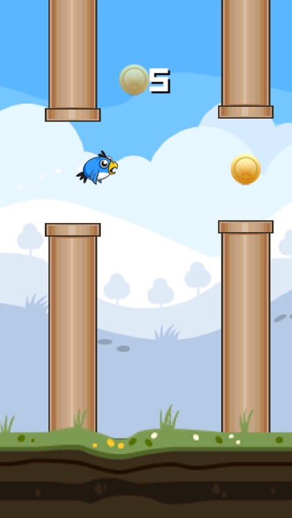 Flappy Blue Bird Original- A clumsy Bird's impossible journey