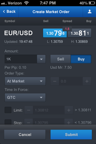 FXTrader screenshot 3