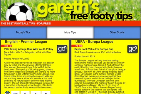 Gareth's Football Tips screenshot 4