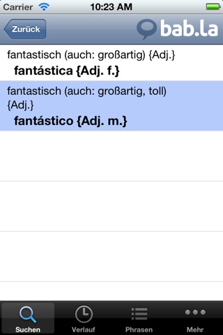 Deutsch Portugiesisch Wörterbuch screenshot 2