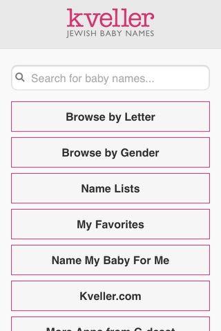 Kveller Jewish Baby Names: Find English, Hebrew, and Yiddish Names for Your Kid screenshot 2