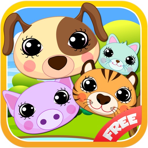 Animal Match o Mania 3 of the same diagonal crusher FREE by Golden Goose Production iOS App